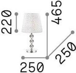 Image du produit Ideal lux LE ROY Lampe de table E27 ⌀250mm Chrome 073422 (E27)