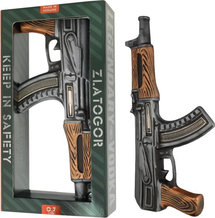Actual product image Zlatogor AK-47 Vodka 38% Vol. 0,7l in gift box