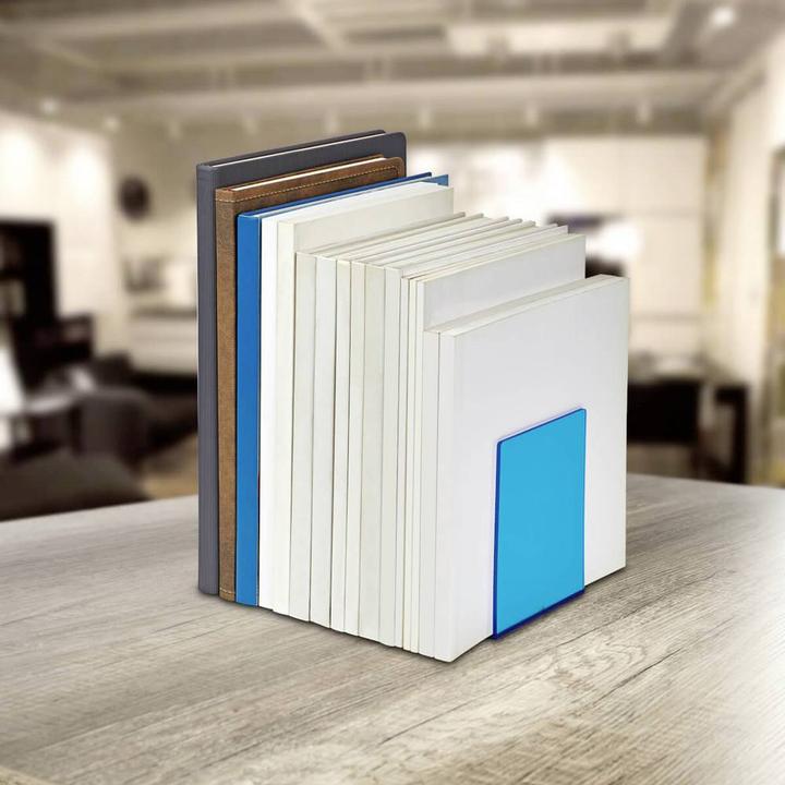 Produktbild Maul Buchstütze 10x10x13cm 3513631 transparent blau 2 Stück (10 x 10 x 13 cm)