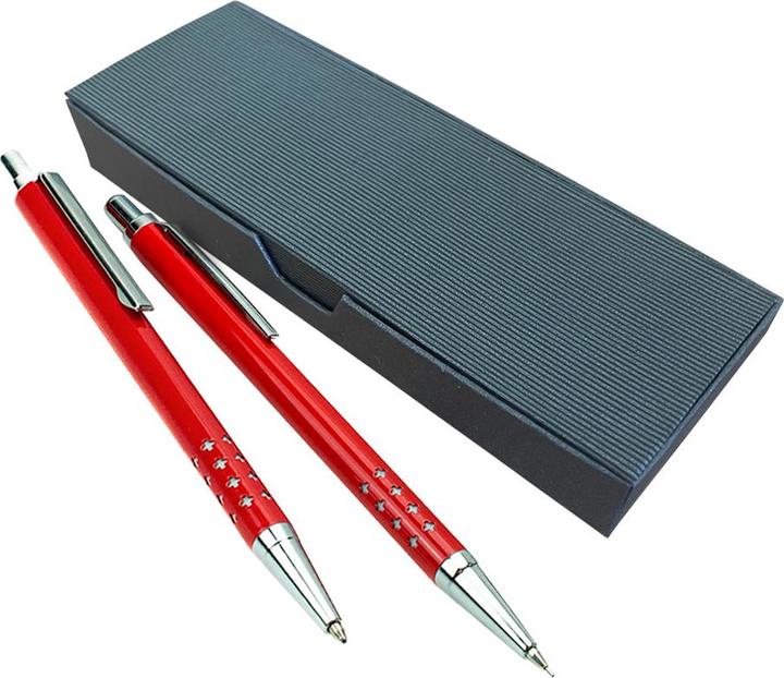 Produktbild Casativo Schreibset Kugelschreiber und Druckminenbleistift aus Metall in Box (Schweizer Design, Weiss, 1 x)