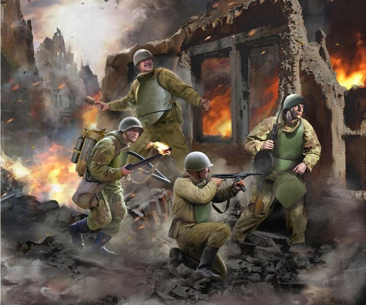 Actual product image 1:72 Soviet Assault Sapper Team WWII