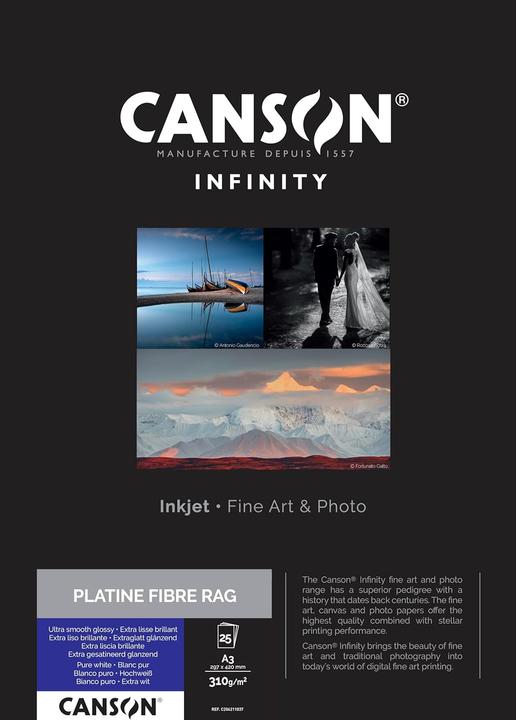 Image du produit Canson Papier photo INFINITY "Platine Fibre Rag", 310 g/qm, A3 (310 g/m², A3, 25 x)