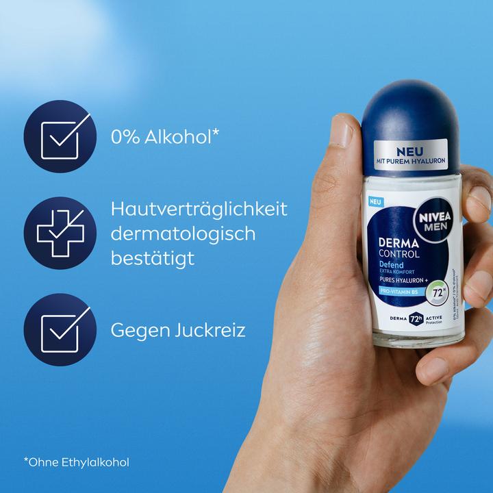 Actual product image NIVEA MEN MEN Deo Derma Control Defend Roll-on 50 ml (Roll-on, 50 ml)