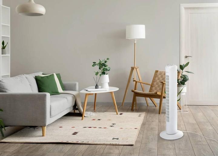 Immagine prodotto Sygonix Turmventilator 50 W (Ø x H) 270 mm x 805 mm Weiss Oszillierend, Timer (55.01 dB)