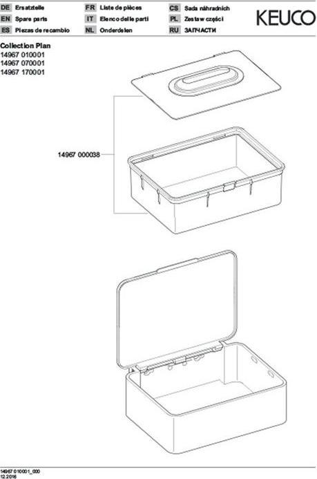 Produktbild Keuco Feuchtpapierbox PLAN alu sil-elo