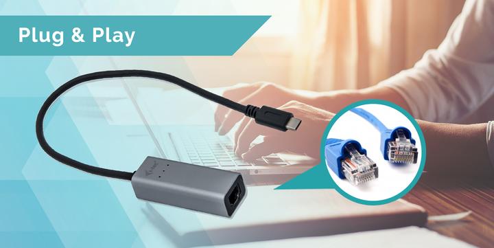 Actual product image i-tec USB-C to (USB-C, RJ45 (1x))