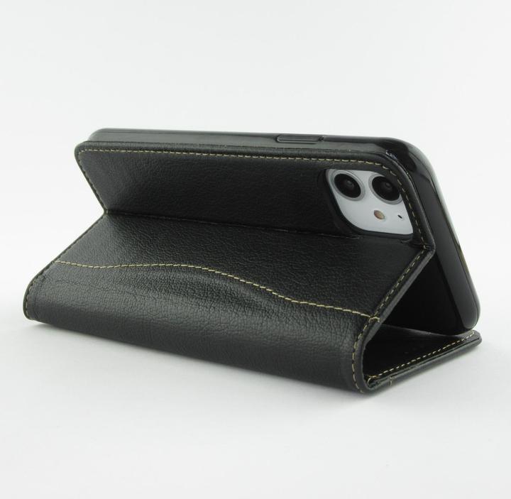 Actual product image Fierre Shann Fourre Flip cuir véritable (Apple iPhone 13 mini)