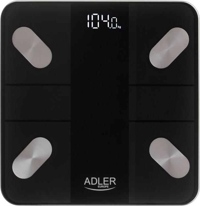 Adler Smart Bathroom Scale | AD 8186b | Maximum weight (capacity) 180 kg | Accuracy 100 g | Body Mass Inde (180 kg)