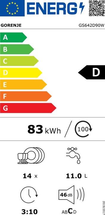 Energie-Label Gorenje GS642D90W ws