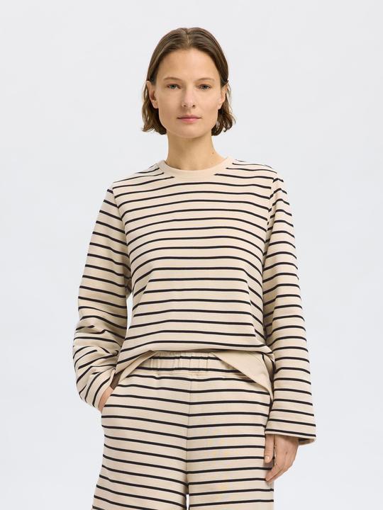 Actual product image Selected Femme Gestreiftes Baumwoll Sweatshirt (M)