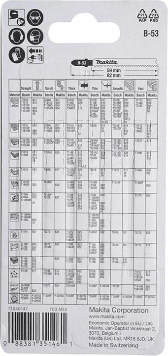 Produktbild Makita Stichsägeblatt B-53 Laminat