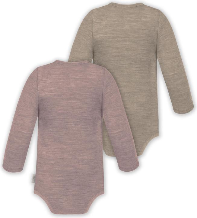 Immagine prodotto Normani Set di 2 tutine avvolgenti unisex per bambini a maniche lunghe in lana merino - 9351 (50)
