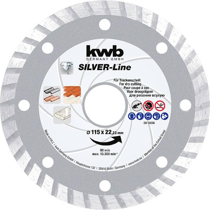 Produktbild kwb 797870 Diamanttrennscheibe Durchmesser 230mm Bohrungs-Ø 22.23mm Stein 1St.