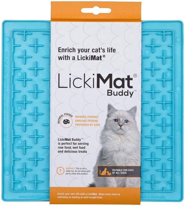 Actual product image LickiMat LICKI MAT - Cat Buddy Light Blue 20X20Cm - (785.5350)