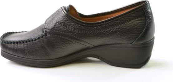 Produktbild Stile Di Vita Mocassin En Cuir Graine Avec Velcro, Talon Compense (41)