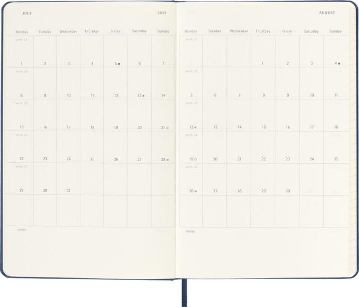 Actual product image Moleskine Student Agenda Hard Cover Weekly Notebook (13 x 21 cm, Hardcover, English)
