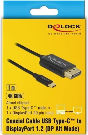 Produktbild Delock DisplayPort — USB Typ C (1 m, USB Typ C, DisplayPort)