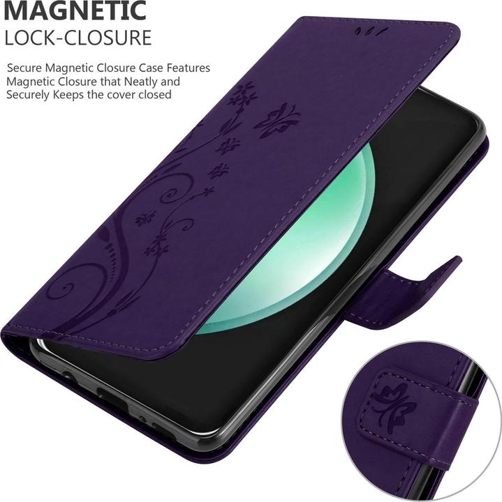 Actual product image Cadorabo Case for Samsung Galaxy S24 FE Flower Book (Samsung Galaxy S24 FE)