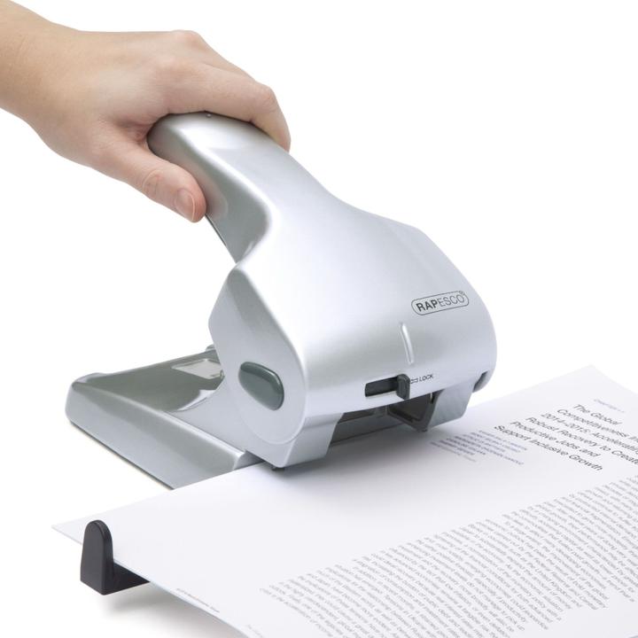 Produktbild Rapesco 0732 Zero-65 Hochleistungslocher, 65 Blatt Stanzkapazität, Silber