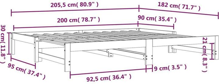 Produktbild VidaXL Mander (90 x 200 cm)