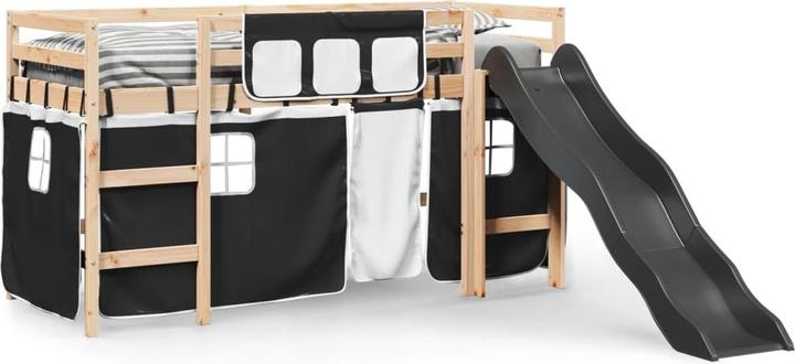 Image du produit VidaXL Lit superposé pour enfant avec rideaux Rose (90 x 190 cm)