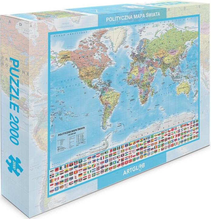 Produktbild No Name Puzzle 2000 - politische Weltkarte 1:42 000 000 (2000 Teile)