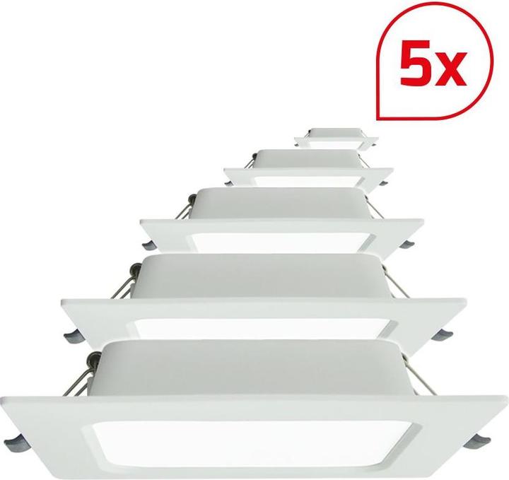 Image du produit Dotlux 600097 Panneau LED encastrable SQUAREeco IP20 16W 3000K 175x175mm Bundle 5 pièces