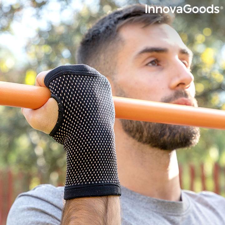 Actual product image Casativo Wrist strap for sports and leisure, copper and bamboo charcoal, L/XL (L, XL)