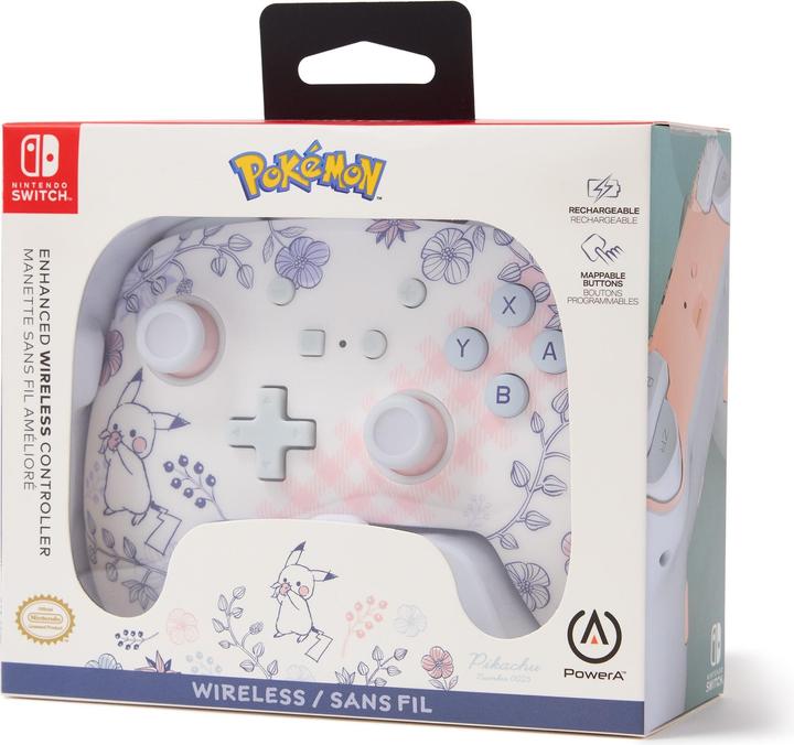 Image du produit PowerA Enhanced Wireless Controller Pikachu Garden (Switch OLED, Switch Lite, Switch)