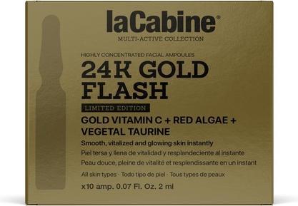Immagine prodotto La Cabine Lacabine 24k Gold Flash Vials 2ml Concentrated Vials for Brightening Effect (2 ml)