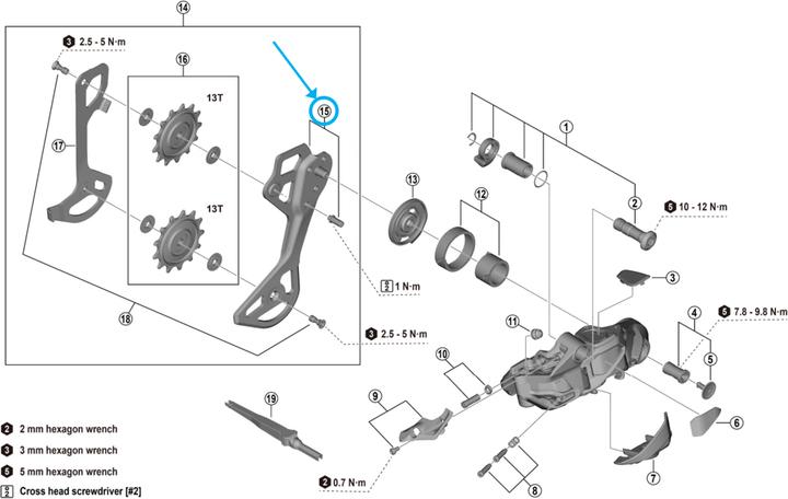 Image du produit Shimano Leitblech RD-M9250 (Garde-boue arrière)