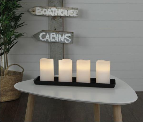 Produktbild Star Trading LED-Kerzen Set Pillar May 7.5 cm x 12.5 cm, Weiss (4 x)