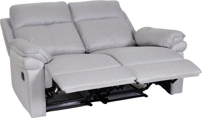 Produktbild Mendler 2er Kinosessel HWC-L94, Liegefunktion Nosagfederung Stoff/Textil - hellgrau