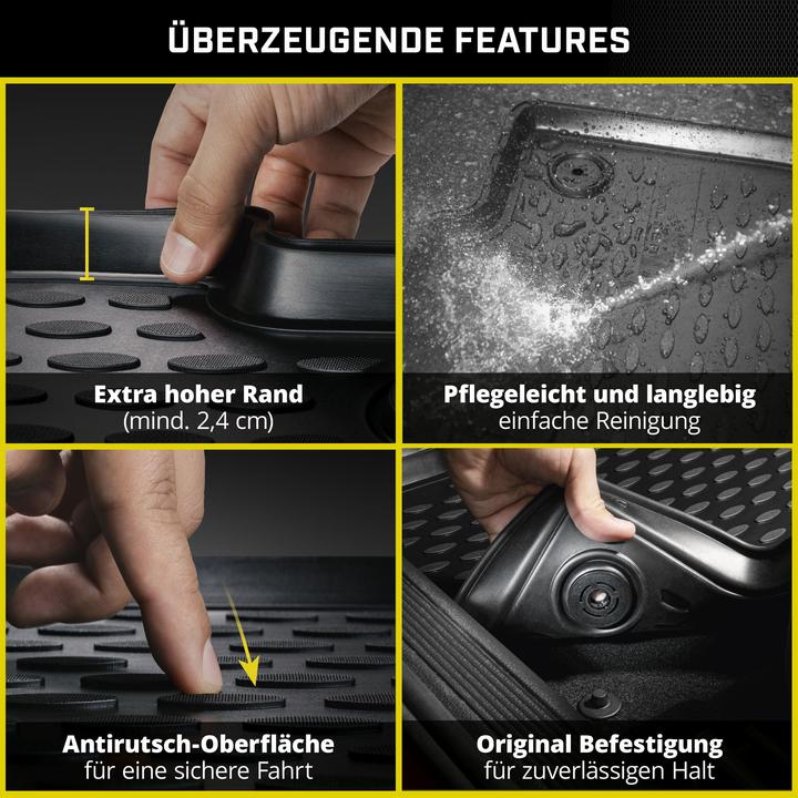 Produktbild Walser Gummimatten XTR für Opel Meriva B 06/2010 - 03/2017 (2 Vordermatten + 2 Rückmatten)