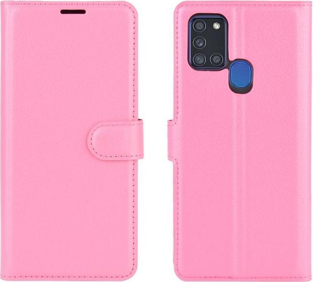 Actual product image MU Classic Litchi Leather Bookcover Series (Samsung Galaxy A21s)