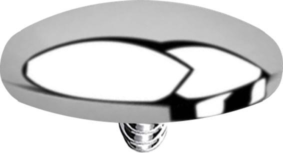 Star Piercing Dermal Anchor Kuppel silber (ohne Messing, Titan G23)