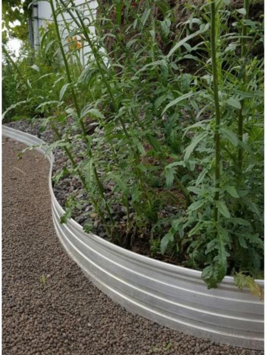 Actual product image Green Split Aluminium lawn edging Height: 10-14 cm, length: 1- 30 m (100 cm)