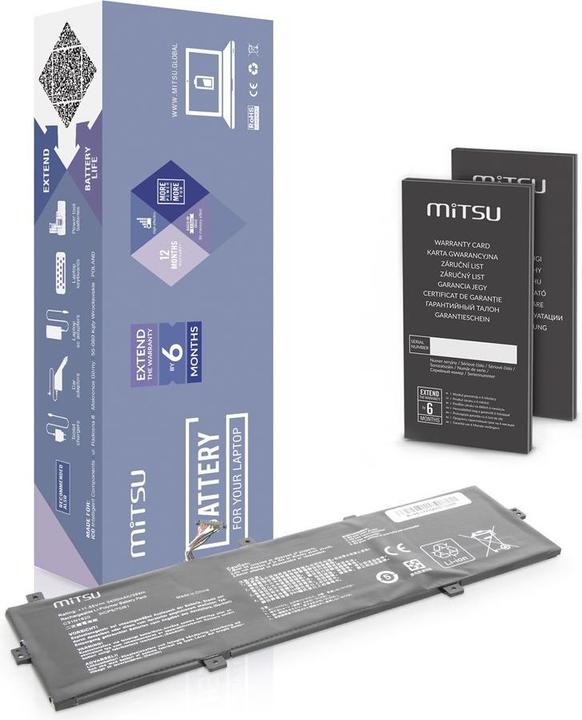 Actual product image Mitsu BATTERY BC/AS-UX430 (ASUS 3400 MAH 11.55 WH) - Battery (3 Cells, 3400 mAh)
