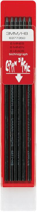 Immagine prodotto Caran d'Ache Ricariche Technograph (Mine di ricambio, Nero, 3 mm)