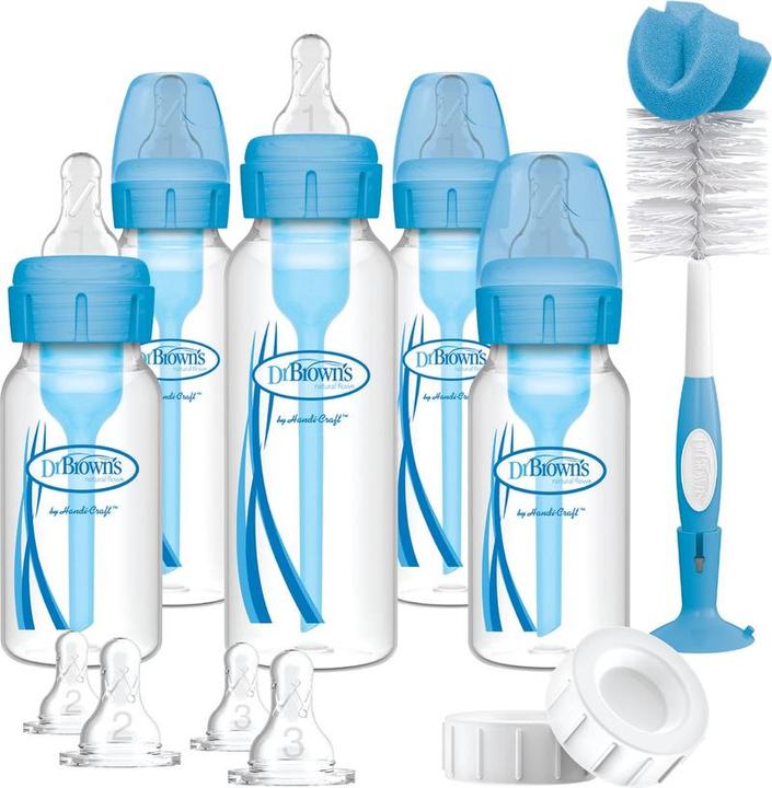 Actual product image Dr. Brown's Dr.Brown's Options+ Anti -Colic Starter Set - narrow neck bottle - Blue (300 ml)