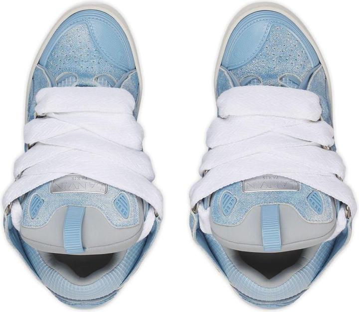 Immagine prodotto Lanvin curb sneakers in leather and mesh color denim blue (42)
