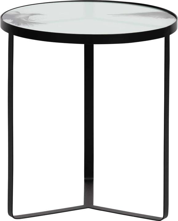 Produktbild BePureHome Beistelltisch Fly Metall Glas Schwarz (Ø 45 x 50 cm)