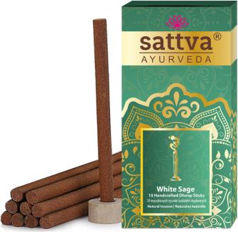 Sattva Ayurveda Bastoncini d'incenso Sattva Incenso Indiano Salvia Bianca 20G