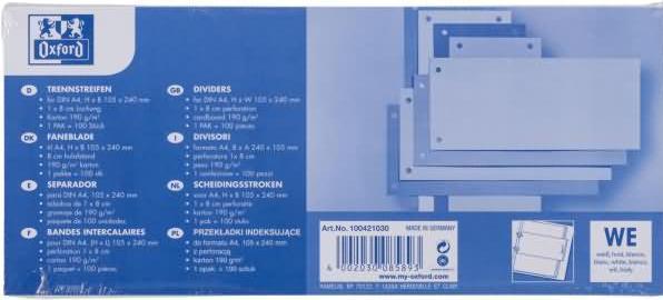 Actual product image Oxford Separation strips