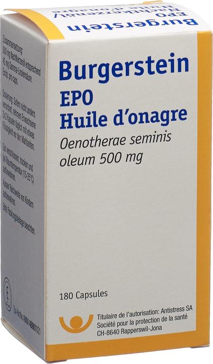 Actual product image Burgerstein Epo evening primrose oil (180 Piece, Oil, 176 g)
