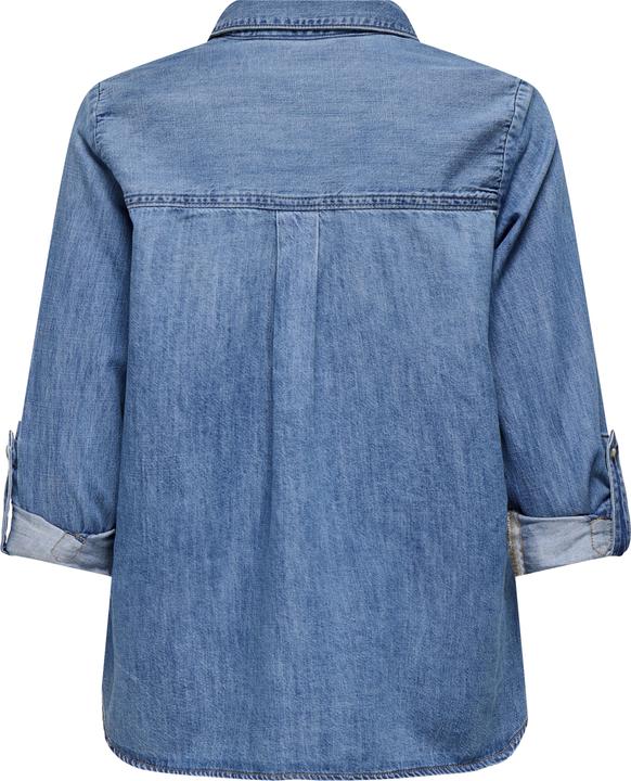 Immagine prodotto Only Normal geschnitten Hemdkragen Umgeschlagene Ärmelbündchen Jeanshemd Jeanshemd (M)