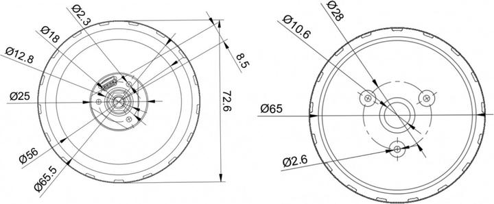 Actual product image WaveShare DDSM210 direct drive servomotor wheel RS485