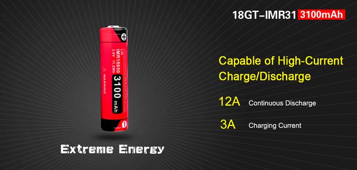 Produktbild Klarus 3100 mAh IMR18650 Akku (1 Stk., 18650, 3100 mAh)