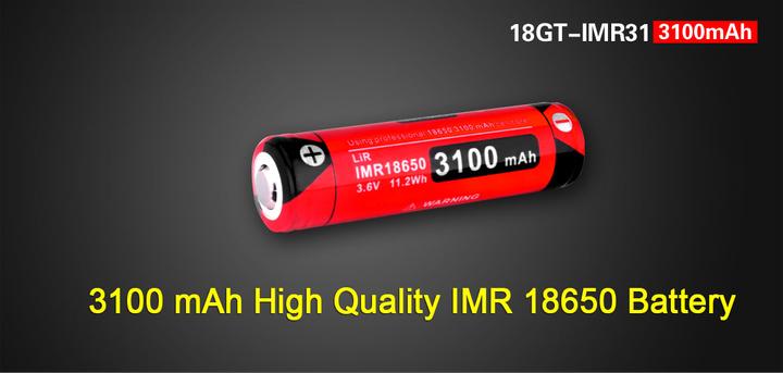 Produktbild Klarus 3100 mAh IMR18650 Akku (1 Stk., 18650, 3100 mAh)