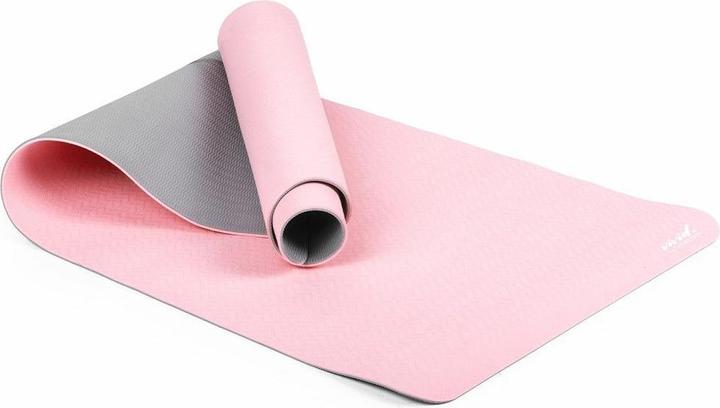 Sko Yoga mat GYMSTICK Vivid line 61330PI 170x60x0.4 cm Pink / Gray (4 mm)